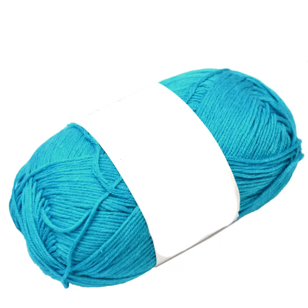 Мягкая гладкая Вязание натурального бамбука пряжа смесовая машина DIY ручное ткачество Вязание крючком для шарф свитер Hat Голубое озеро