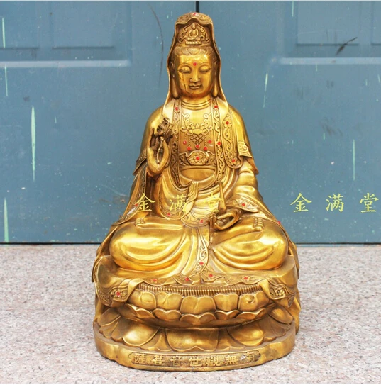 

B0601 418Bronze home decoration crafts decoration copper bodhisattva mo buddha Large Factory Copper Feng Shui crafts statue