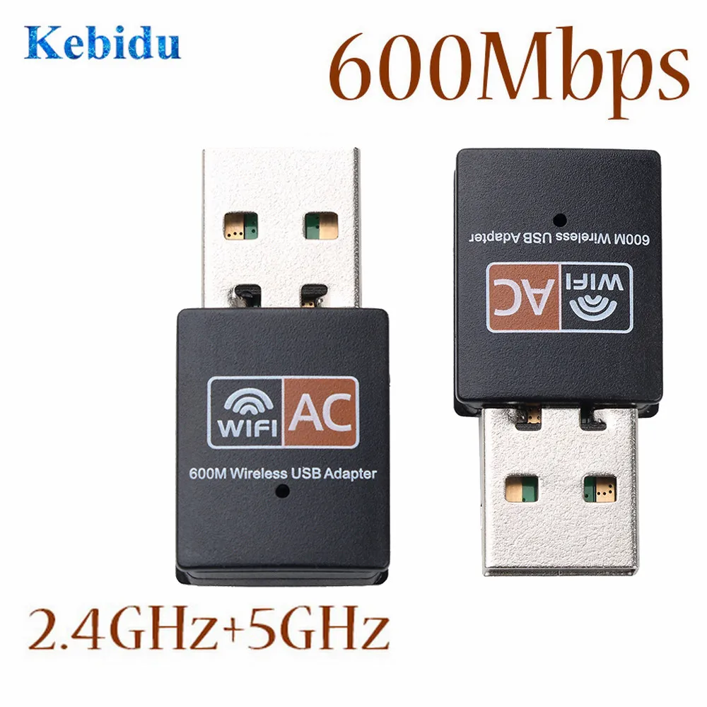 Беспроводная сетевая карта KEBIDU 600 Мбит/с WiFi адаптер wi-fi антенна ПК 2 4 + 5 8 ГГц