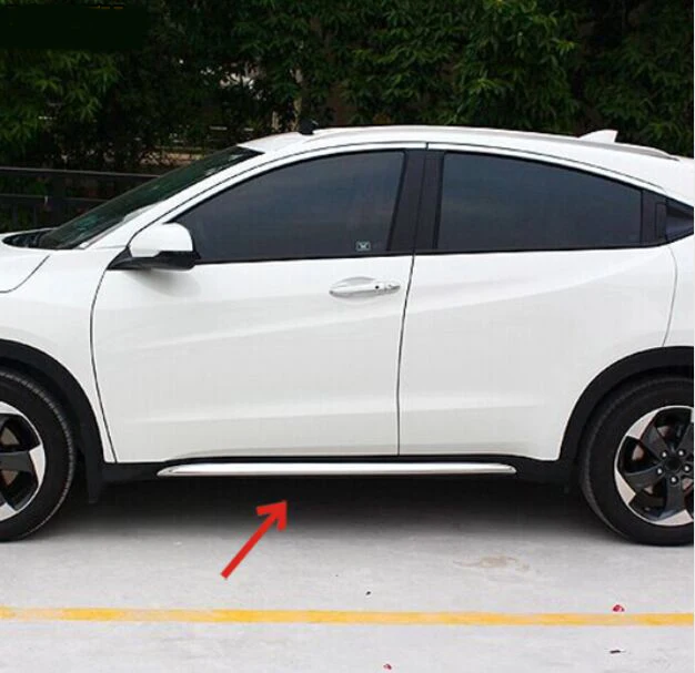 

2017 ACCESSORIES FIT FOR 2014 2015 2016 honda HR-V VEZEL CHROME SIDE DOOR LINE MOLDING GARNISH TRIM COVER PROTECTOR HRV