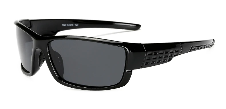 Поляризованные Для мужчин солнцезащитные очки UV400 зеркало HD объектив Винтаж Солнцезащитные очки Мужские рыболовные UV400, рыбной ловли, новые длинные Хранитель - Цвет линз: Bright Black