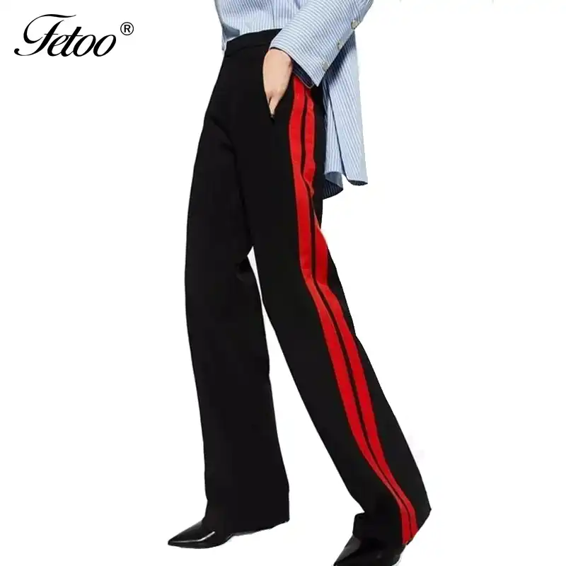 ladies pants with side stripe