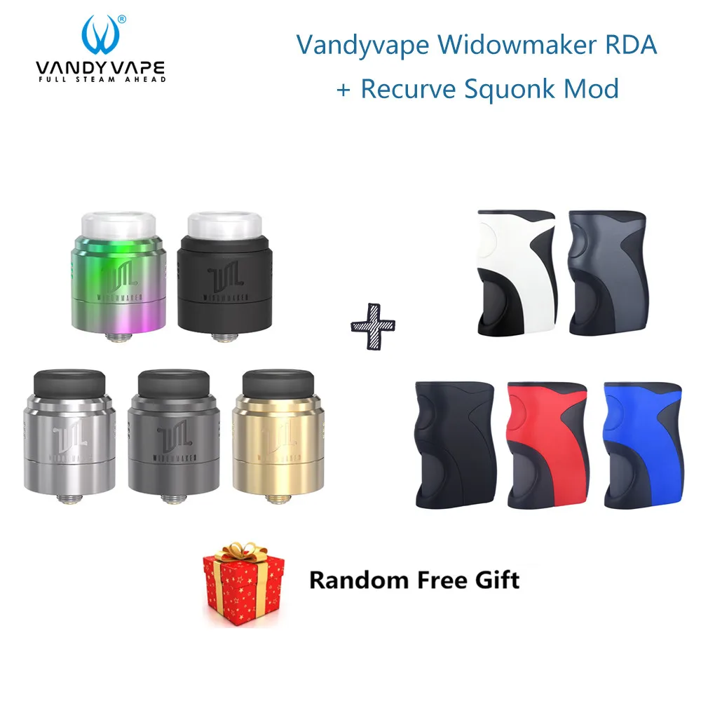 

Original Vandy vape Widowmaker RDA Tank & Wotofo Recurve Squonk Mod Box Mod Vape Kit without 18650 Battery Electronic Cigarette