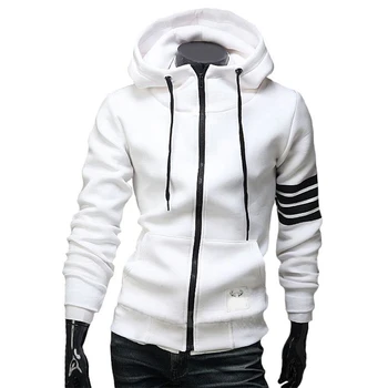 

Vogue Autumn NEW Fashion Men Hoodies Brand Leisure Hoodie Sweatshirts Men Casual Zipper Hooded Jackets Male Hoody Black 2XL
