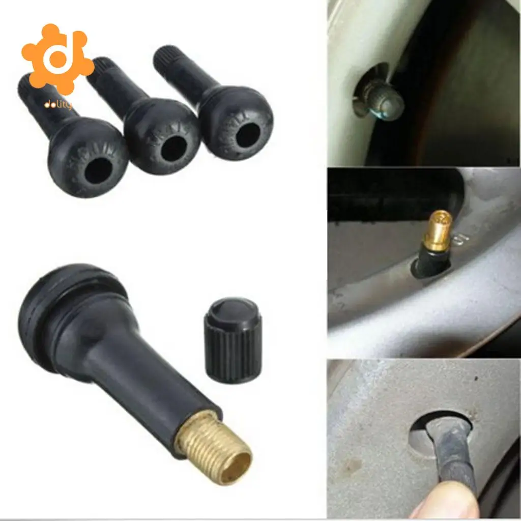dolity 10 Pcs Auto Car Vehicle TR-414 Zinc Snap-In Tire Tyre Valve Stem Short Rubber Scientific design very keep the pressure