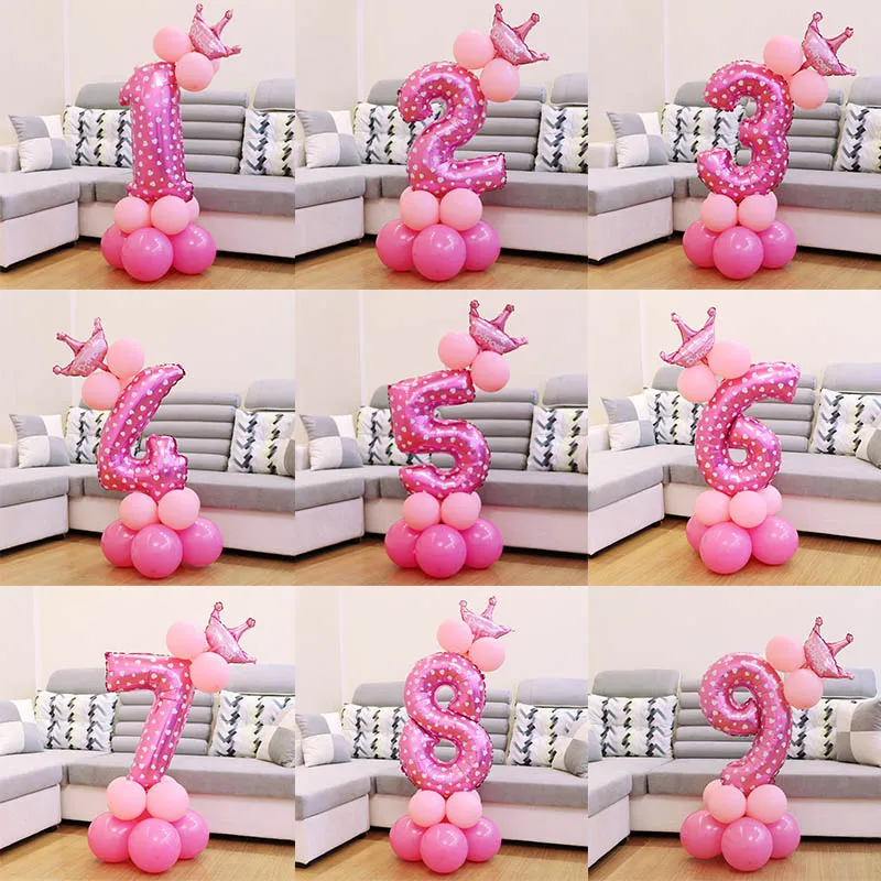 1 Juego de globos de látex rosa azul
