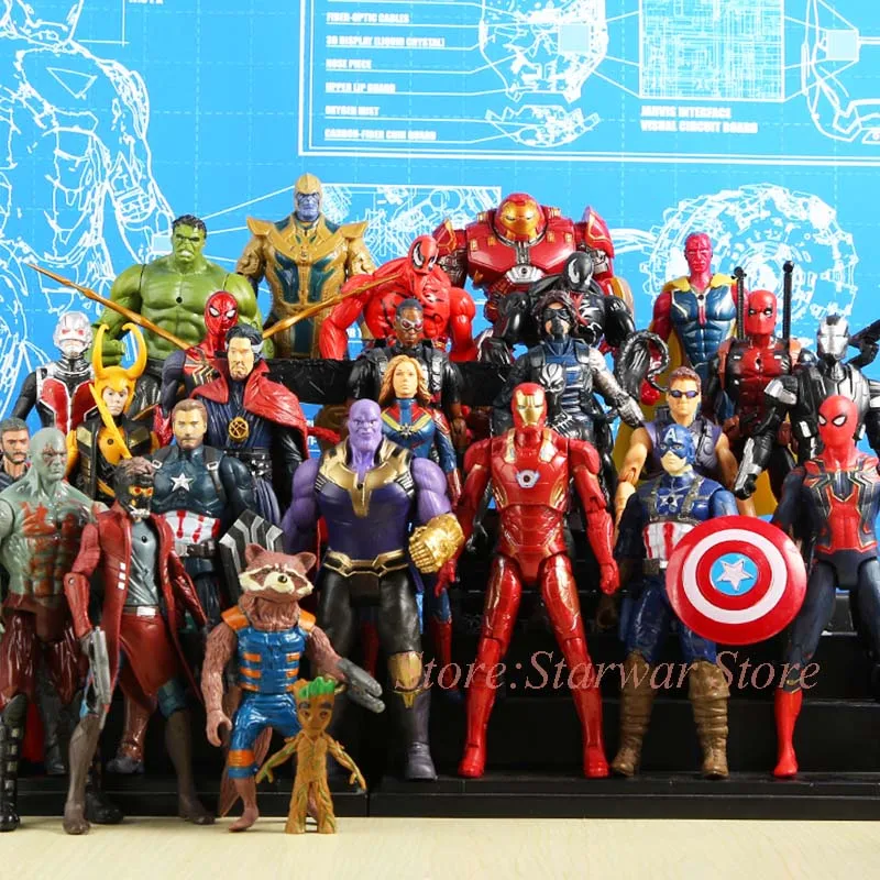 

Avengers 4 Endgame Super Heroes Figures Toys ron Man Captain America Hulk Thanos Spiderman venom Thor Vision Winter Soldier