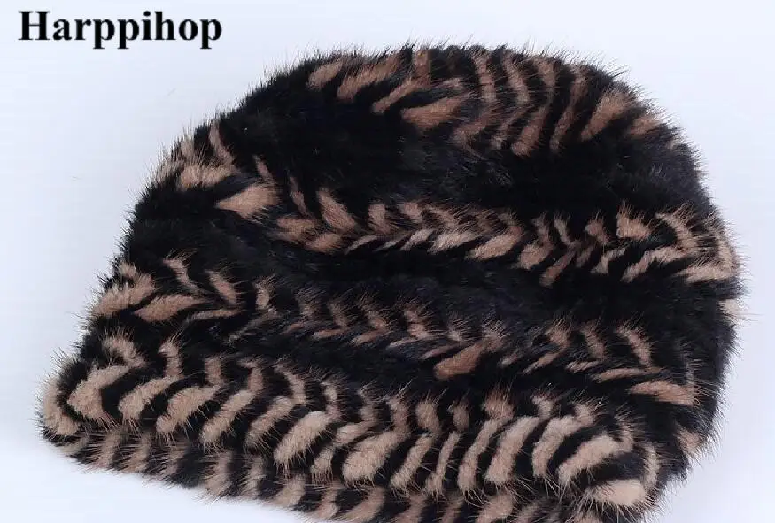 Chapéu de Vison Chapéu de Pele de Vison Tampas de Vison Fêmea Inverno Coreano Mão-de Malha Mulher Quente Bola Frete Grátis 14 High Quality Acessórios da Moda