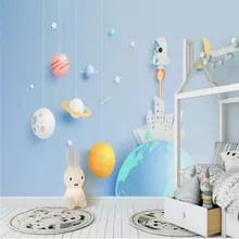 Cartoon spaceship children's room background professional production mural factory wholesale wallpaper mural poster photo wall Cartoon spaceship children's room background professional production mural factory wholesale wallpaper mural poster photo wall