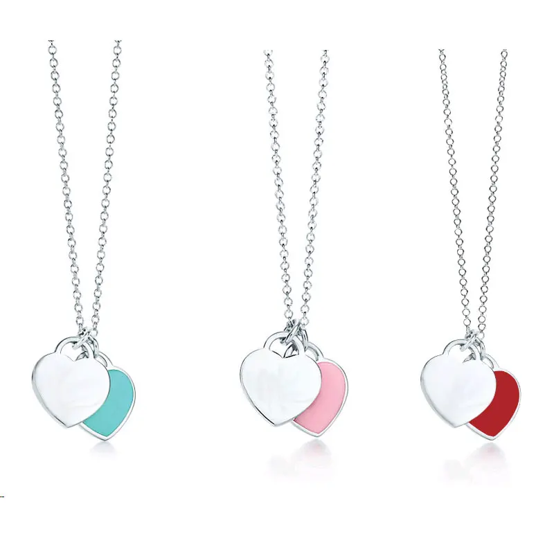 

JEM original 1:1 tiff 100% 925 sterling silver necklace fashion jewelry boutique classic heart necklace valentine's day gift