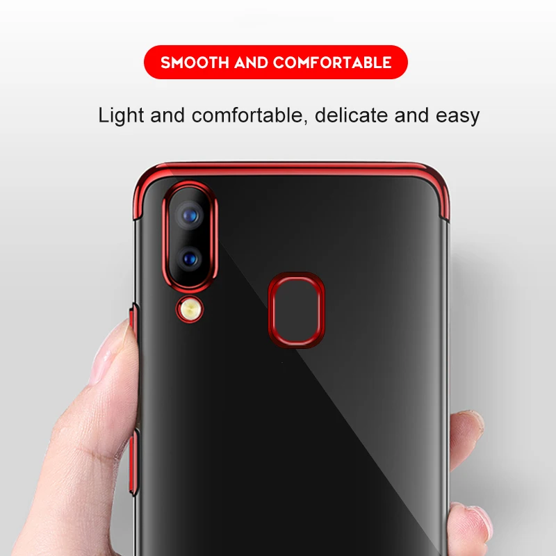 

Transparent Phone Case For Samsung Galaxy A50 A60 A30 A40 A20E A20 A70 A80 A10 Soft TPU Plating Silicone Protective Cover