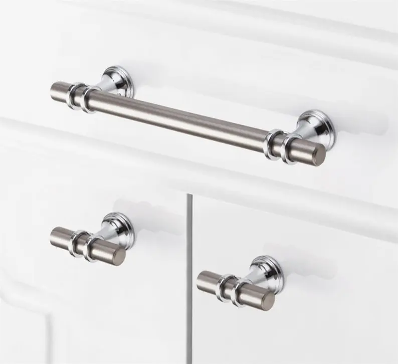 

3.75" 5" 6.3" 7.55" 3 Colors Black Gold Drawer Pulls Knobs Handles Modern Door Handles Dresser Pulls Knob Kitchen Cabinet Handle