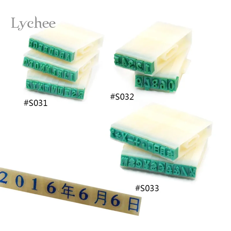 

Lychee Life 1 Set Detachable Plastic Rubber 26 English Alphabet Letters Figure Symbol Stamp for Marking Multifunctional Stamps