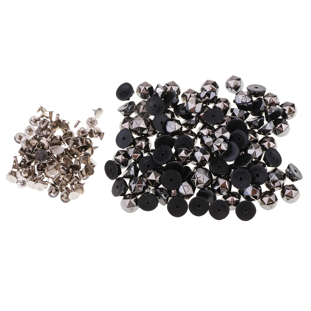 fityle 100 Sets 8.4mm Snap Fasteners Press Stud Rivet Sewing Leather Craft Clothing