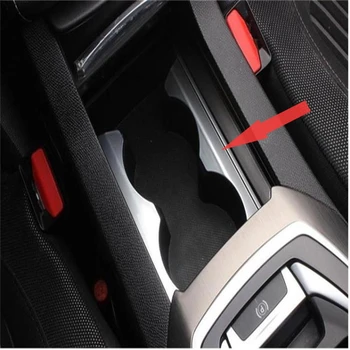 

For 2014 2015 Peugeot 408 ABS Chrome Front Gear Shift Level Platform Cover Water Cup Holder Frame Trim Car Styling Accessories