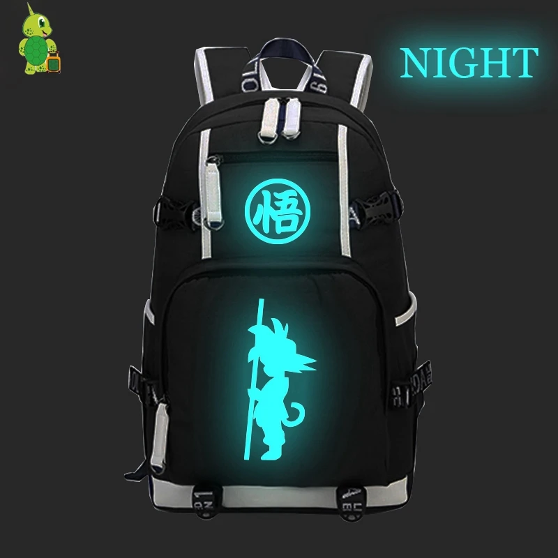 Светящийся холщовый рюкзак с драконом, Супер Саян Гоку, Вегета, школьные сумки для подростков, мальчиков и девочек, рюкзак для ноутбука, дорожные сумки - Цвет: 19