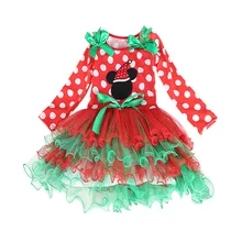 

Santa Claus Dress for Girl Long Sleeve New Year Costume Christmas Cosplay Baby Winter Mickey Mouse Clothing Carnival Costume