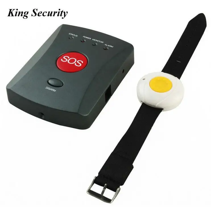GSM Elderly Mobile SOS Emergency Call Alarm System Panic Button with 2 SOS butto