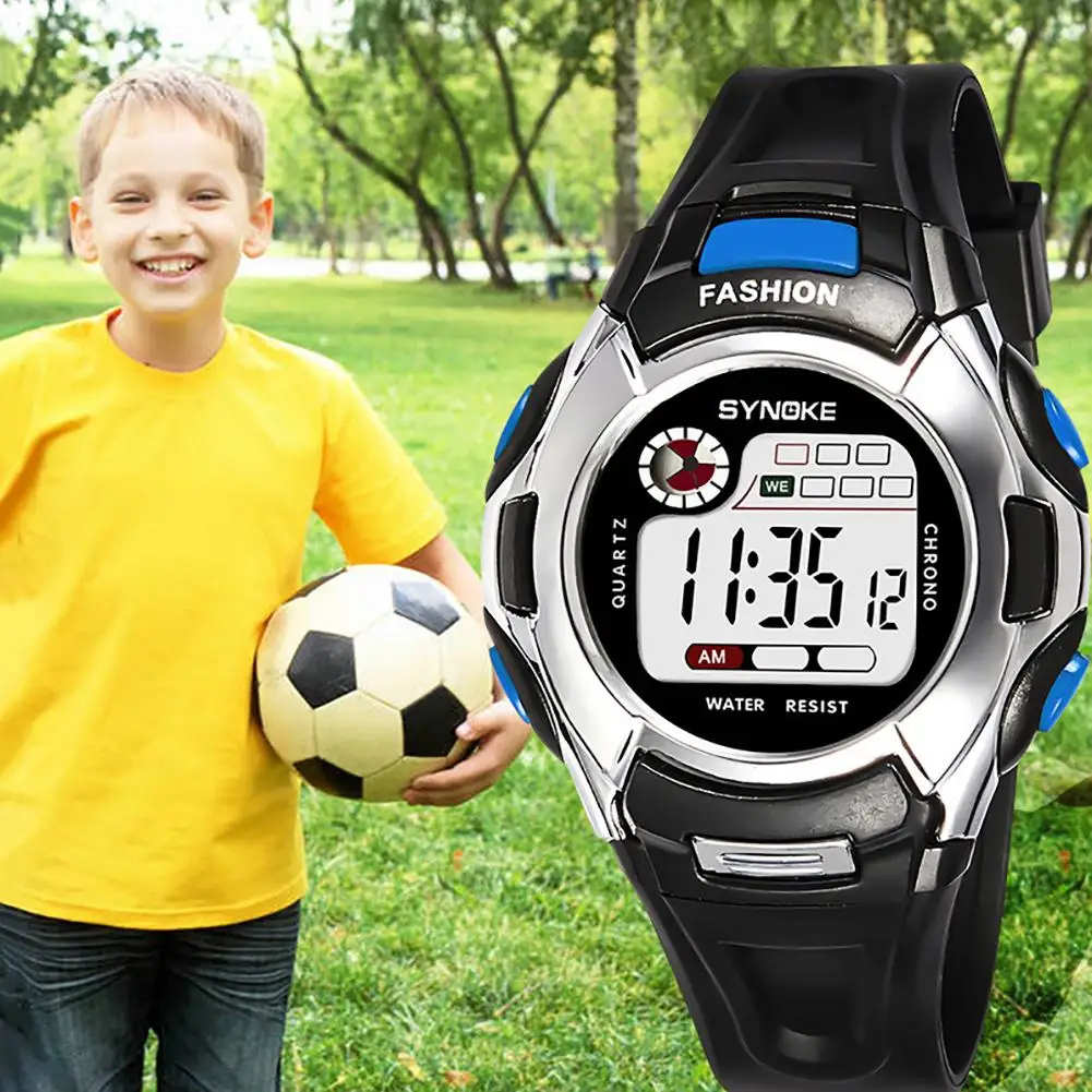 Sports Shockproof Kids Watches Digital Luminous Alarm Sports Kids