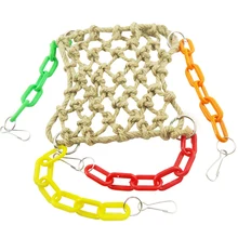 Прочный попугай качели утилита нетоксичен мягкой многоцелевой конопли веревка сетка для попугаи Какаду Малый Домашние любимцы птицы