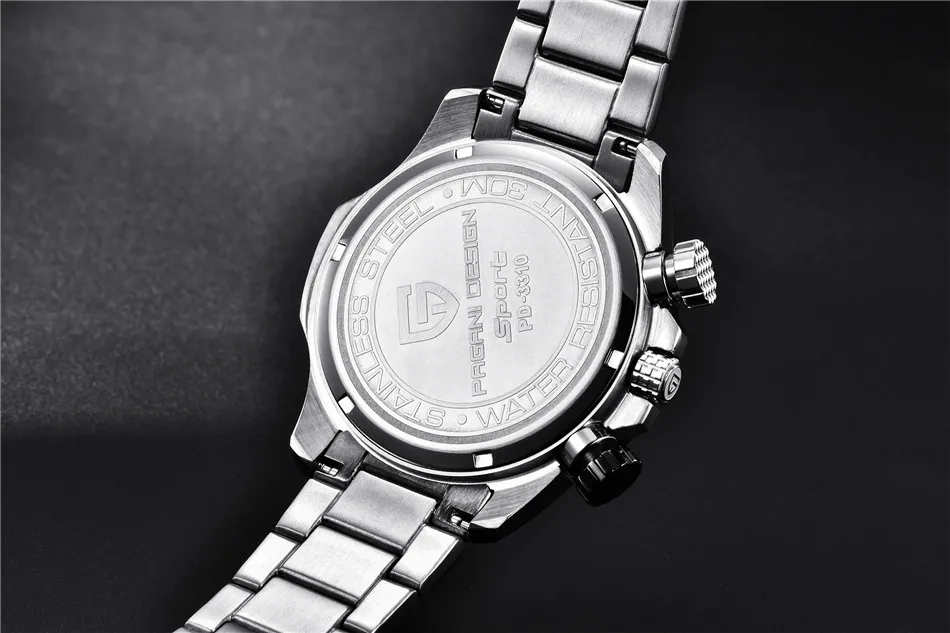 Бизнес нержавеющая сталь водостойкие спортивные мужские часы PAGANI Дизайн Элитный бренд хронограф кварцевые часы Relogio Masculino
