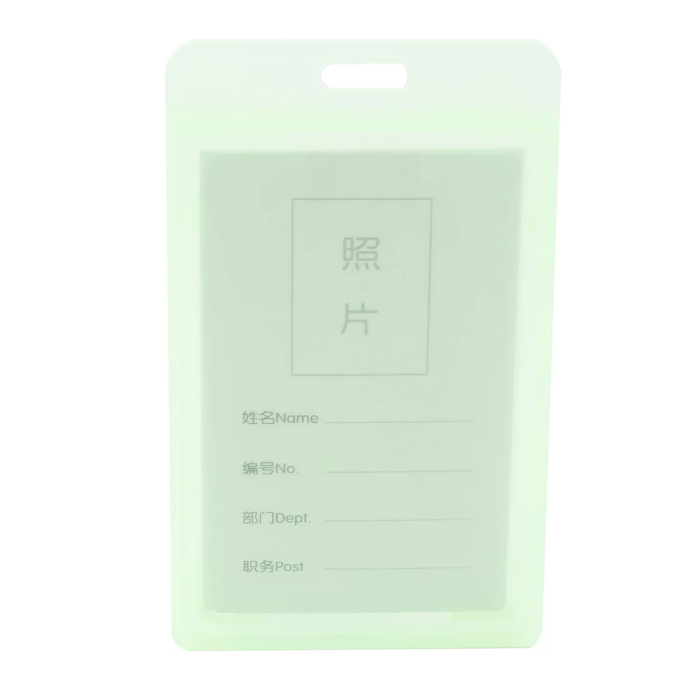 Акриловый прозрачный держатель для банковских кредитных карт, высокое качество, держатель для бейджа, Кристальный держатель для карт, автобус, держатель для ID, пластик, без шнурка - Цвет: green