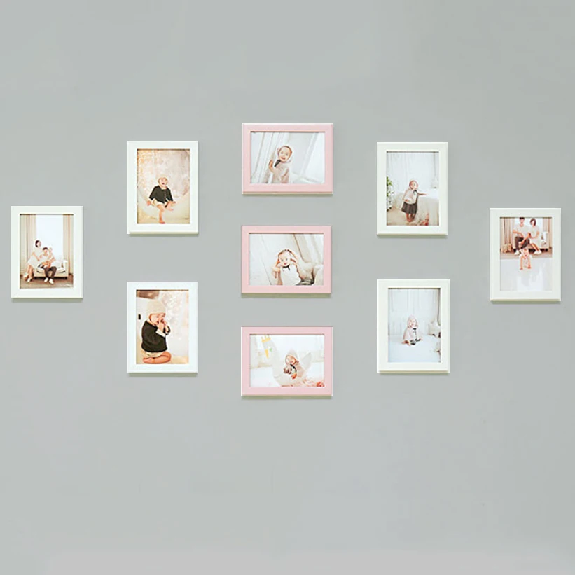9 шт классические деревянные фоторамки для Wall Art украшение дома 7 дюймов