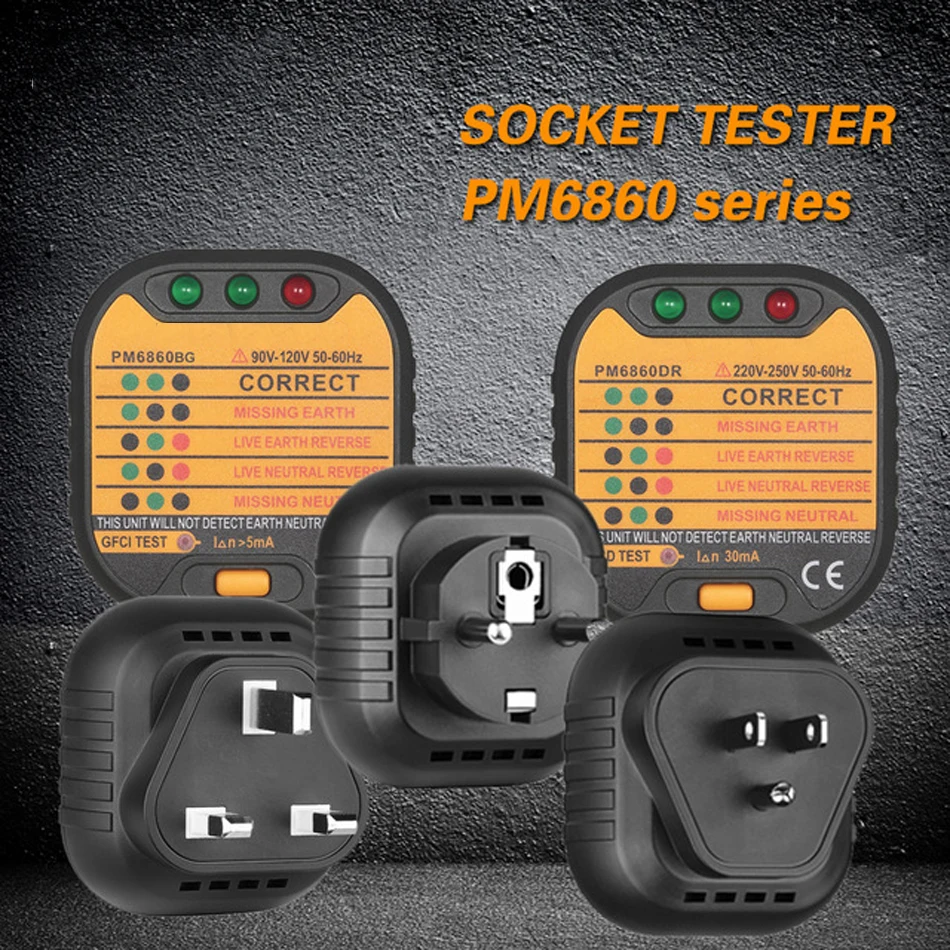 

Socket Leakage Detector Plug Line Connected Wrong Safety Reminder Automatic Electricity Diagnostic Tool Switch Detector
