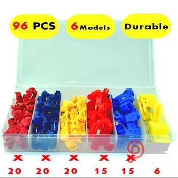 

96PCS quick splice scotch lock quick splice wire connectors red blue yellow CONNECTOR TERMINAL KIT quick splice scotch lock