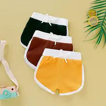 Шорты для мальчиков летние повседневные спортивные шорты для маленьких мальчиков и девочек с эластичной резинкой на талии#4j18