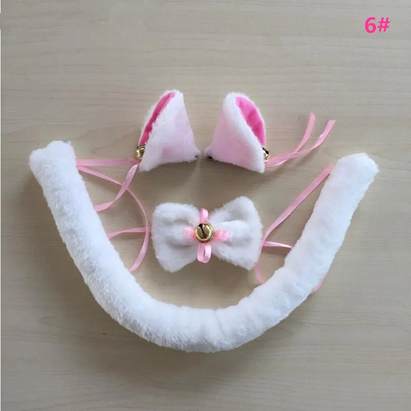 Cosplay&ware Cartoon Cat Fox Ear Bell Headband Bow Neckwear Maid Anime Cosplay Fancy Dress Set Women Girls Party Props Costume -Zentai shop online