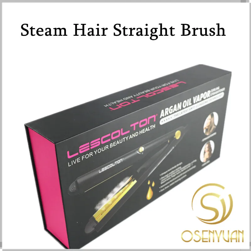 

Steam Hair Straightener Iron Brush Fast Iron Ceramic PTC Heating Hair Iron Electric Hair Straightening Curling Styling Tool