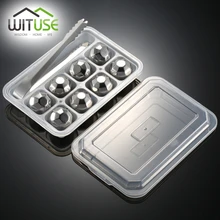 WITUSE 4/6/8 шт. Нержавеющая сталь 304 виски кубики льда из камня в посылка, виски охладитель камни, лед камень islande с Пластик коробка