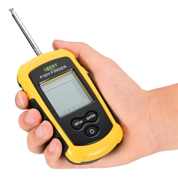 

Wireless Fish Finder Alarm FFW1108-1 40M/130FT Sonar Depth Ocean River Lake Sea Echo Sounder for Searching Fishing