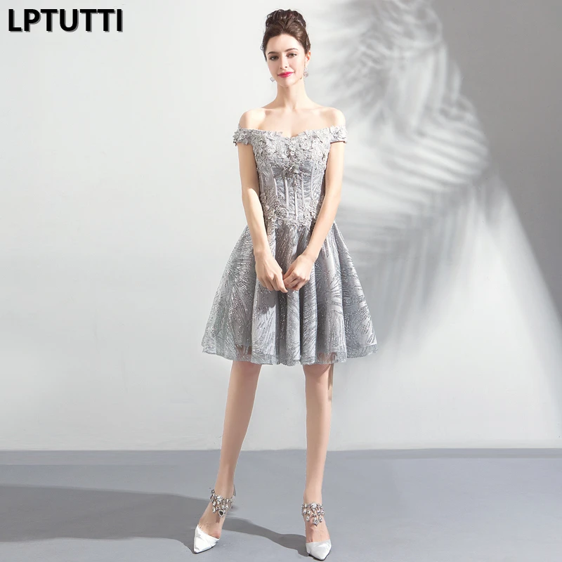 

LPTUTTI Appliques Embroidery New Sexy Woman Social Festive Elegant Formal Prom Party Gowns Fancy Short Luxury Cocktail Dresses