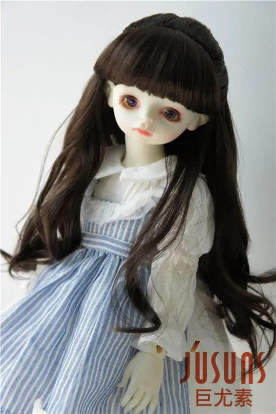 JD096 23-24 см sd 9-10 дюймов длинные волнистые конский волос syntheic мохер кукла аксессуары