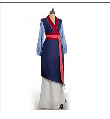 Hua Mulan Dress Blue /red Dress Princess Dress Movie girl/women kids adult Cosplay Costume Custom Made Halloween stage costumes - Цвет: Пурпурный