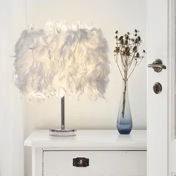 

Crystal table lamp feather lamp reading room sitting room heart shape light