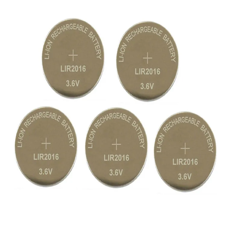 10pcs Original Li-Ion Rechargeable Button Cell LIR2016 Recharged 500 Times Instead of Car Keys CR2016 Battery 3.6V Batteries | Электроника
