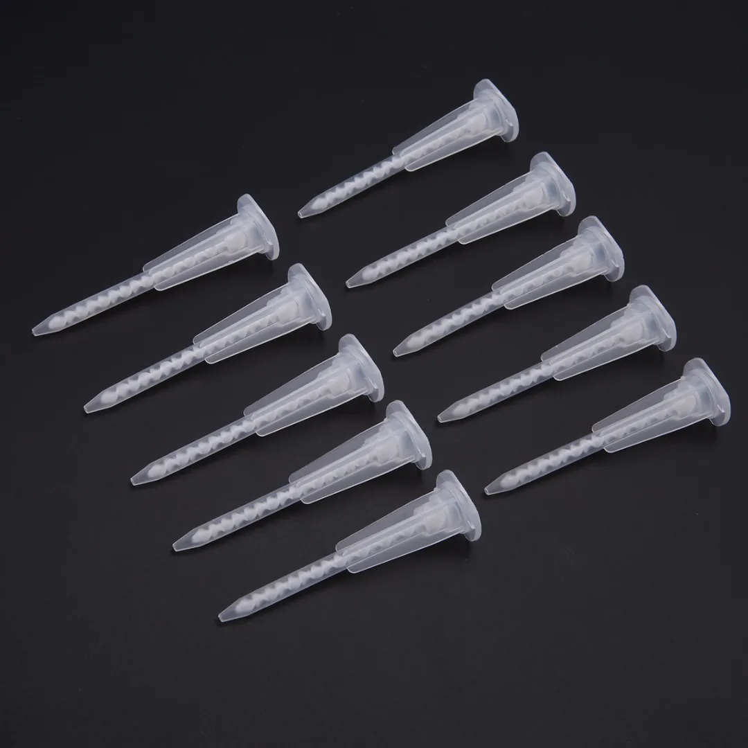 10pcs Plastic Epoxy Nozzle Resin Adhesive Tool Dispenser Static Mixer