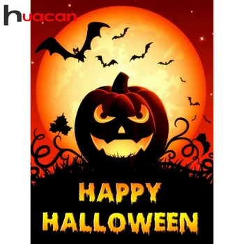 

Huacan 5D Diamond Painting Full Square New Arrival Halloween Embroidery Sale Picture Rhinestone Diamond Mosaic Drop Ship