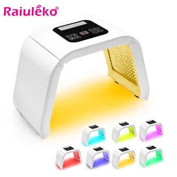 

7 Color PDT Lamp LED Photon Light Therapy Beauty Machine Whitening Acne Removes Repair Skin Anti-Aging Foldable Spa Mask Machine