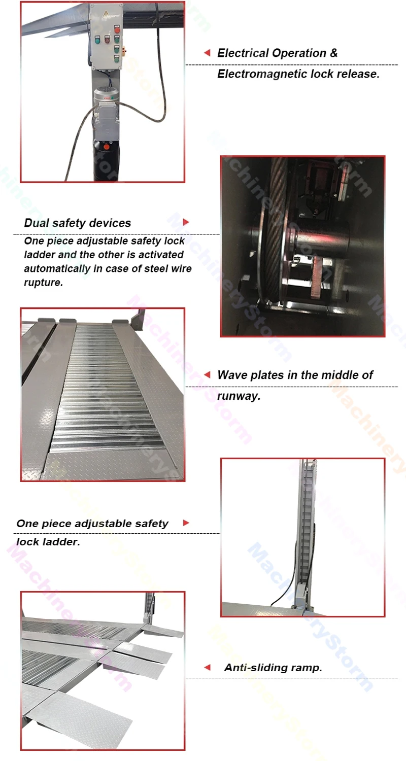 Double wide car parking lift details 1