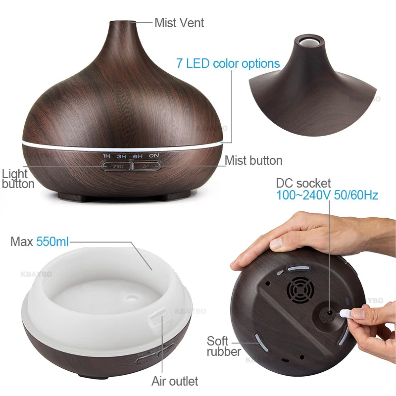  DEKAXI Smart APP Remote Control Air Humidifier Essential Oil Diffuser Aroma Lamp Aromatherapy Elect