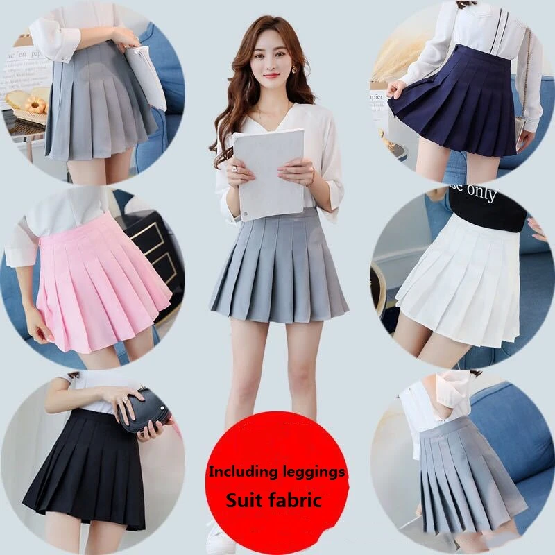 

Hot Japanese Korean Version Short Skirts School Girl Pleated Half Skirt School Uniform Cosplay Student Jk Academy Ten Colors 3XL