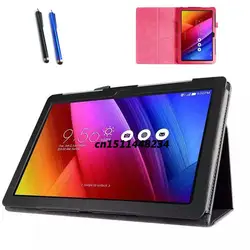 Стилусы + Роскошные Личи кожаный чехол для Asus ZenPad 10 Z300CL Z300CG Z300C z300 z300cnl 10.1 "Планшеты защитная оболочка