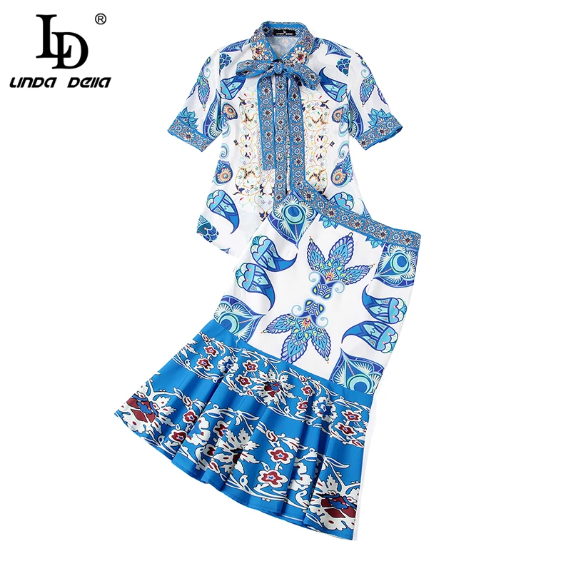 D'été Jupe Ensemble Costume Deux Della Sexy Piste Casual Floral Imprimé Blouses Col Femmes Linda Multi Pièces Mode Arc De Ld qxzUEwYA