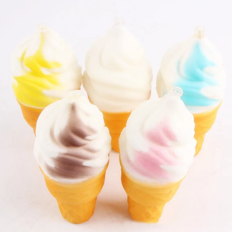 Мягкие медленный отскок моделирование мороженое игрушки-брелоки Радужное мороженое мягкое ароматизированный медленно поднимающийся Skvishi антистрессовая игрушка