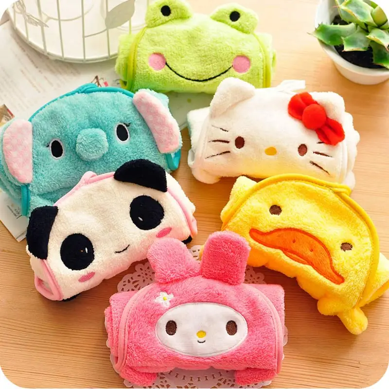 

23 pcs/lot Cute Candy color Cartoon Animal Coral fleece Children Hanging Towel, Absorbent Wipe Hand Towel Kitchen Bathroom Use