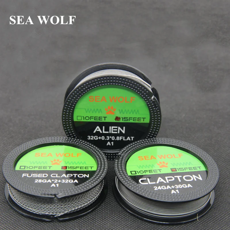 Нагревательный элемент SEA WOLF Alien Fused Clapton нагревательный сделай сам 15 футов/рулон